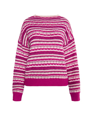 IZIA Jumper Dames Bessenroze veelkleurig