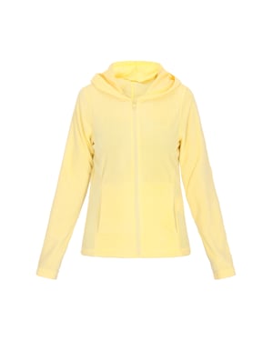 Faina Fleece jas Dames lichtgeel