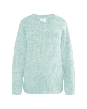 usha Gebreide trui Dames Ice mint melange