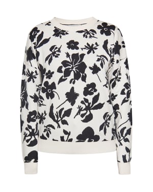 usha Jumper Dames wol wit zwart