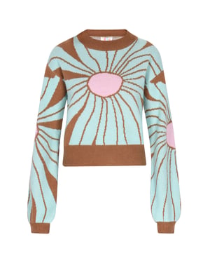 IZIA Jumper Dames Bruin aqua