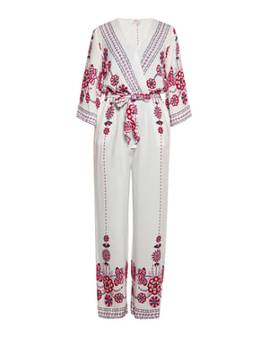 usha Jumpsuit Dames Wit Veelkleurig