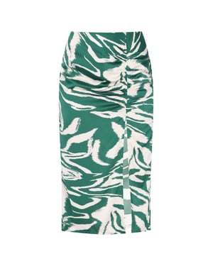 Faina rok Dames Groen gebroken wit