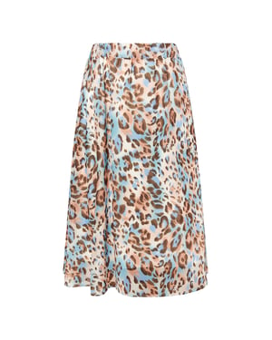 Faina Rok met luipaardprint Dames Beige Veelkleurig