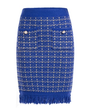 Faina gebreide rok Dames donkerblauw