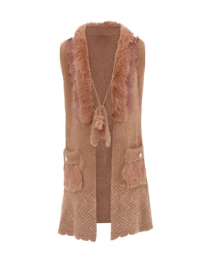 Faina Vest Dames Donkerroze roségoud