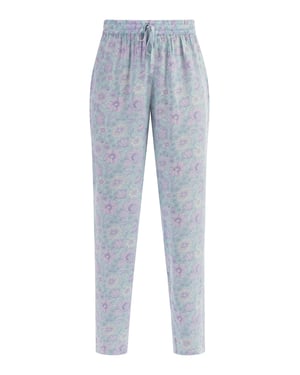 usha Stof broek Dames Turkoois Veelkleurig