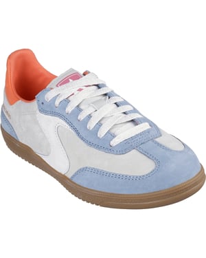 Skechers Hotshot For The Win Leren Dames Sneakers Lichtblauw/multi