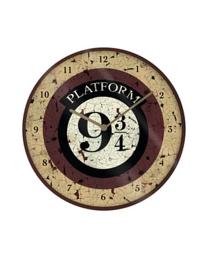 Harry Potter Platform 9 3/4 Wandklok (Crème/Bruin)