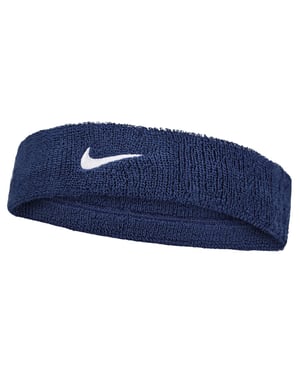 Nike Klassieke Swoosh Hoofdband (Marine / Wit)