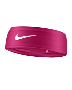 Nike Dri-FIT hoofdband (Levendig Roze/Wit)