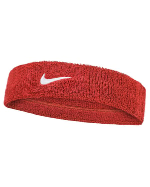 Nike Klassieke Swoosh Hoofdband (Rood/Wit)
