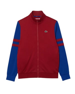 Lacoste Heren Interlock Stretch Track Jacket met rits (Rood)