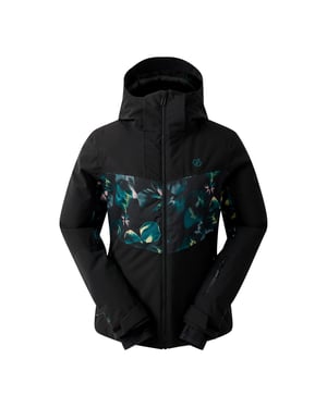 Dare 2B Dames/Dames Iced Waterdichte Ski jas (Zwart/Elektrisch)