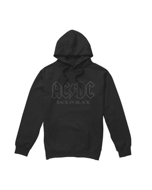 AC/DC Heren Back In Black Outline Hoodie (Zwart)
