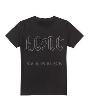 AC/DC Heren Back In Black T-shirt (Zwart)
