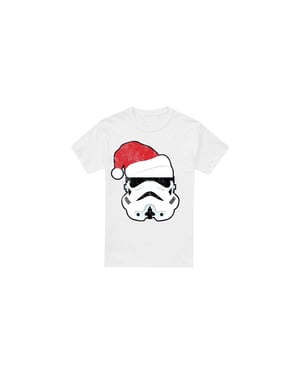 Star Wars Heren Stormtrooper Kerstman T-Shirt (Wit)