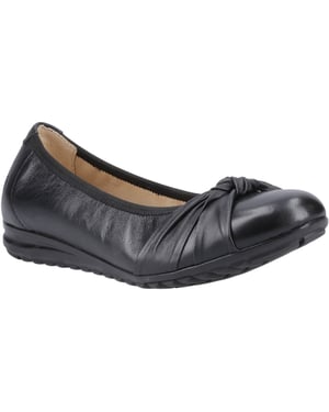 Hush Puppies Lilith Leren Dames Zwarte Standaard Ballerina's