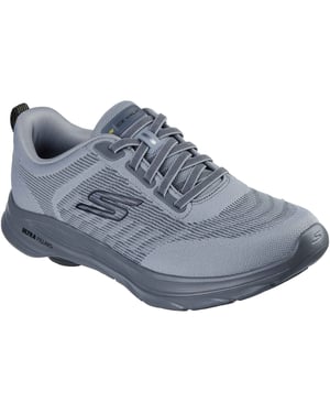 Skechers GO Walk 8 Dag Textile Heren Grijs/Geel Standaard Sneakers