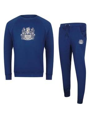 Aquascutum Heren Crest Crew Neck Tracksuit Set (Marineblauw)