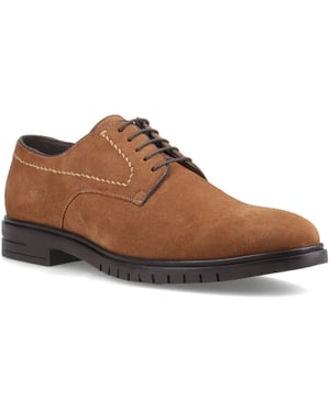 Hush Puppies Sterling Suède Leren Heren Tan Standaard Veterschoenen