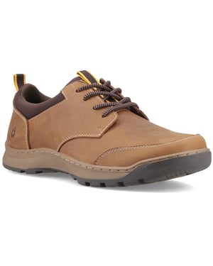 Hush Puppies THOM VETERSCHOEN Leer Heren Tan Standaard Veterschoenen