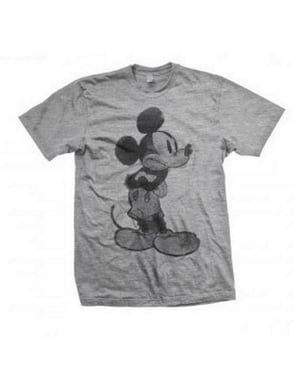 Disney Unisex volwassen Mickey Mouse schets T-shirt (Grijs)