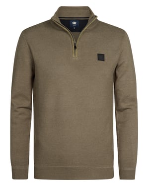 Petrol Industries - Heren Gebreide Half-Zip Trui Helena - Groen