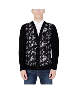 Zwart Witte Cardigan Breigoed