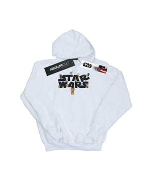 Star Wars Jongens Kiddie Logo Hoodie (Wit)