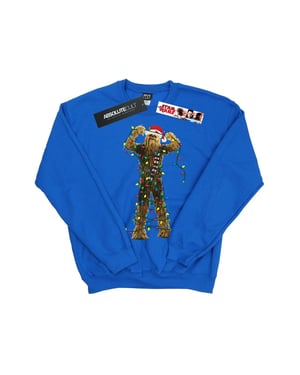 Star Wars Jongens Chewbacca Kerstverlichting Sweatshirt (Koningsblauw)