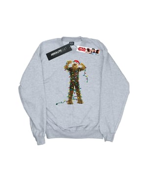 Star Wars Dames/Dames Chewbacca Kerstverlichting Sweatshirt (Sportgrijs)