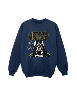 Star Wars Jongens Darth Vader Comp Logo Sweatshirt (Marineblauw)