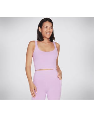 Skechers Performance Goflex Joy Longline Beha Nylon Dames Lichtpaarse Sportbh