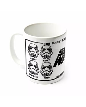 Star Wars Uitdrukkingen van een Stormtrooper mok (Wit/zwart)