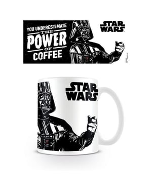 Star Wars De kracht van koffie mok (Wit/zwart)
