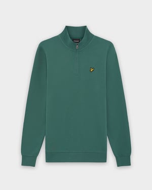 Kwart Rits Sweatshirt in Donkergroen