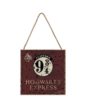 Harry Potter Zweinsteinexpress Perron 9 3/4 Houten Plaquette (Bourgondië)