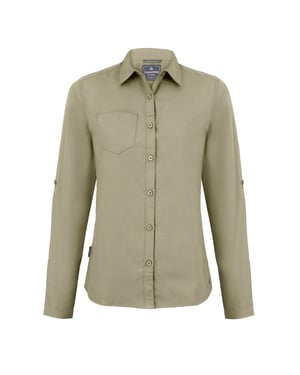 Craghoppers Dames Kiwi Lange Mouwen Shirt (Grind)