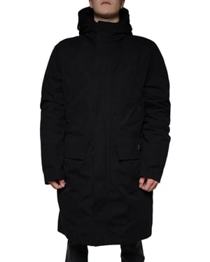 Langwerpige Hooded Parka