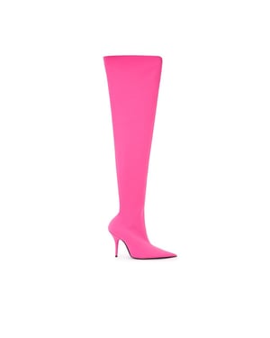 Mes Stretch Boots Roze Stilettos