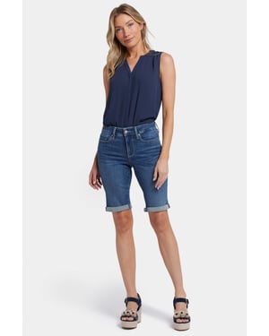 Briella 11 Inch Denim Shorts Met Omgeslagen Boordjes | Valencia Surf