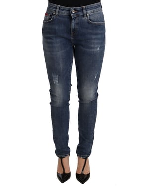 Dolce Gabbana Slimfit Versleten Jeans