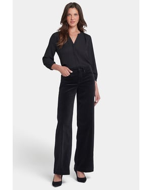 Teresa Brede Fluwelen Broek | Zwart