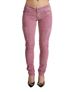 Corduroy Skinny Jeans Roze