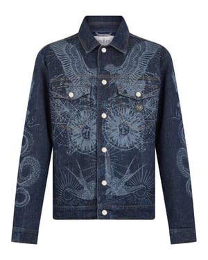 Denim Trucker Jacket Jacquard Monogram