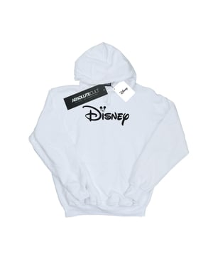 Disney Heren Mickey Mouse Hoofd Logo Hoodie (Wit)