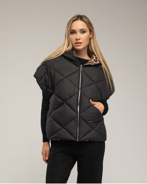 Oversized omkeerbaar gewatteerd vest