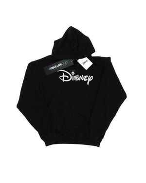 Disney Heren Mickey Mouse Hoofd Logo Hoodie (Zwart)
