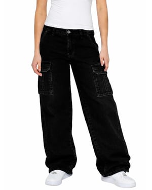 Enzo | Dames Cargo Baggy Jeans